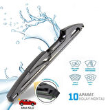 Arka Cam Sileceği 375mm 10 Aparatlı Universal Tüm Araçlara Uyumludur