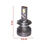 Alfa Romeo Giulietta 2009-2020 Kısa Far GT Nano Beyaz H7 Mini Led Xenon Şimşek Etkili 22000 Lümen