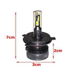 Renault Twingo 2007-2025 Far Ampulü GT Nano Beyaz H4 Mini Led Xenon Şimşek Etkili 22000 Lümen