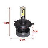 Opel Cora B 1993-2000 Far Ampulü GT Nano Beyaz H4 Mini Led Xenon Şimşek Etkili 22000 Lümen