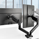 17-32 '' 2'li Monitör Tutucu İki Kollu Hareketli Oynar Askı Asma Aparatı-Masaüstü