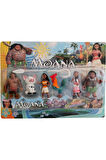Prenses Moana Figür Oyuncak Seti 8 Parça Oyuncak Moana Figürleri Prenses Figür