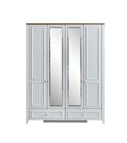 Yalı Modern 4 Kapaklı Aynalı Elbise Dolabı 165*60*211