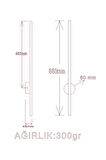 Pigas Düğmesiz Osram Led Modern Dekoratif Led Duvar Aplik 70cm SİYAH 3000k Günışığı(PİLLİ DEĞİLDİR)