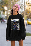 Neon Duelist Baskılı Unisex Oversize Vaalorant Sweatshirt