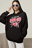 The Amazing Spider-Dad Baskılı Unisex Oversize Örümcek Adam Hoodie