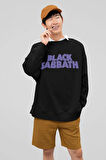 Tasarım Black Sabbath Müzik Grubu Baskılı Unisex Oversize Sweatshirt