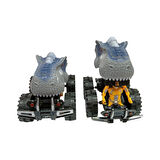 Sürtmeli Dinazor Robota Dönüşen Araba 14 Cm - Gri