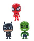 Spiderman Batman ve Hulk 3 lü Kahramanlar Seti | Eğlenceli ve Heyecanlı Maceralar! Herbiri 10cm.