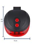 Zhltools Çok Fonksiyonlu Pilli Bisiklet Led Lazer Işıklı Arka Stop Lambası ST165