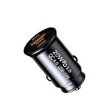 Zhltools 20W Usb ve 20W Type-C Çıkışlı Araç İçi Çakmaklık Hızlı Şarj Başlığı Total 40W