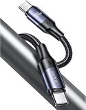 Usams Örgülü 1.2 Metre Type-C to Type-C 100w 5A Pd Hızlı Şarj ve Data Kablosu