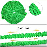Zhltools Uzayan Hortum Tabancalı 15 Metre Magic House | Bahçe Sulama İçin Expandable Hose