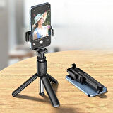 Zhltools Masaüstü Tripod Olabilen Telefon Tutuculu Kablosuz Kumandalı Selfie Çubuğu
