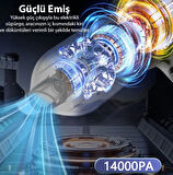 Zhltools 14000pa Güçlü Portatif 2 Kademeli Tasinabilir Vakumlu Kablosuz Üflemeli Mini Oto Araç Süpürgesi