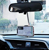 Zhltools Araç İçi Dikiz Aynası Telefon Tutucu Teleskopik Telefon Tutacağı Beyaz