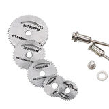 Sepetinegelsin Metal 6 Parça Mini Matkap Ucu Ahşap Kesme Yuvarlak Çelik Bıçak Disk Testere Seti Kiti