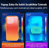 MEMO CX12 Yarı İletken Telefon Soğutucu Fan 2000mAh Manyetik Bağlantı Dijital Ekran RGB Işıklı