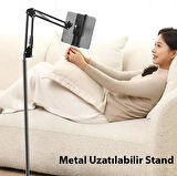Zhltools 360 Derece Ayarlanabilir Teleskopik Metal Telefon - Tablet Tutucu Stand