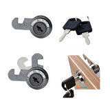 Zhltools Dolap Çekmece Kilidi Mandallı Çekmece Kilidi 2 Anahtarlı Mobilya Dolap Kilit