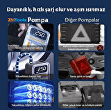 Zhltools 150psi Taşınabilir Araba yüksek güçlü elektrikli kablosuz lastik hava pompası