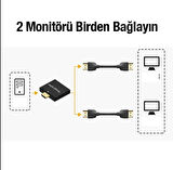 Zhltools HDMI Splitter 2in1 1080P HDMI Çoğaltıcı Adaptör