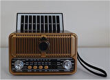Everton Rt-660  Bluetooth Fm-Usb-Tf-Aux Şarjlı Nostaljik Radyo Solar (Güneş Panelli)