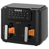HUTT D9 Airfryer Çift Hazneli Yağsız Fritöz 9 L Distribütor Garantili