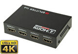 Gplus 4KHD104 4 Port 4K Ultra HD 2160P 3D HDMI Splitter Çoklayıcı