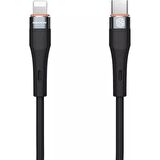 Nillkin Typec iPhone 27W Silikon Data Şarj Kablo 1.2m - Siyah