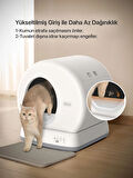 Ubtech C10 Pro+ Kameralı Otomatik Akıllı Kedi Tuvaleti için Aparat/Buffle, Kum Sıçratma Önleyici Aparat/Buffle