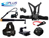 Gopro Eken Sjcam Kafa Bandı Göğüs Kemeri 11 Parça Set Gplus ST011