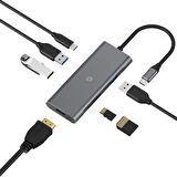 FRISBY FA-7712TC TYPE-C 7-IN-1 MULTI PORT HUB