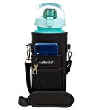 Valletta VLT1282 Eldorado 3lü Set  Motivasyonel Su Matarası Yeşil Çanta(2000ml-750ml-300ml)