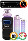 Valletta VLT1286  Eldorado 3lü Set  Motivasyonel Su Matarası Mor