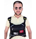 Motorcu Göğüs Çantası Reflektörlü Su Geçirmez Kan Grubu 0rh-