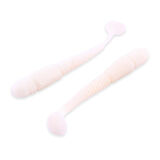 Silikon Kurt Yem - 1,1g 55mm - Fishack Wormix - 1 Adet - UV - Beyaz - Karides Kokulu