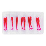 Silikon Kurt Yem - 1,1g 55mm - Fishack Wormix - 1 Adet - UV - Pembe - Karides Kokulu