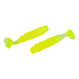 Silikon Kurt Yem - 1,5g 45mm - Fishack WormiX - 10 Adet - UV Silikon- Fluo Green