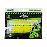Silikon Kurt Yem - 1,5g 45mm - Fishack WormiX - 10 Adet - UV Silikon- Fluo Green