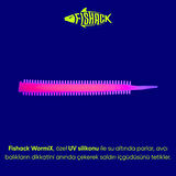 Silikon Kurt Yem - LRF Yem - 1g 70mm - Fishack Wormix - 10 Adet - Pink Glow - UV Silikon