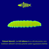 Silikon Kurt Yem - Fishack - 35mm - Peynir Kokulu - 20 Adet - Fluo Green - UV - Trout Bait