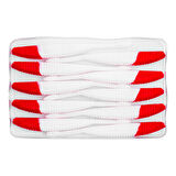 Silikon Kurt Yem - 3,3g 95mm - Fishack WormiX - 1 Adet - Red White