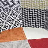 T.Conept Patchwork Kolçaklı Renkli Sandalye Ahşap Ayaklı