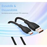 Baseus MEGA Hızlı 1.2MT 100W Type-C Şarj Kablosu, Akım Ve Isı Korumalı Type C Kablo, PC, Telefon, Tablet Şarjı