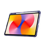 Huawei MatePad 11 inç Uyumlu Standlı Uyku Modlu Kalemlikli Trifolding Fuchsia Tablet Kılıfı