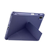 Huawei MatePad 11 inç Uyumlu Standlı Uyku Modlu Kalemlikli Trifolding Fuchsia Tablet Kılıfı