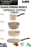 Thermoad 4'Lü Vizon Set (Sosluk&Sütlük-Kek Kalıbı-Tart Kalıbı-Emojili Pankek Tavası)