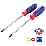 WORKPRO WP200503 2 Parça Profesyonel CR-V Manyetik Tornavida Seti
