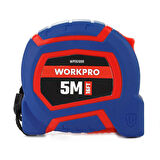 WORKPRO WP261009 5Mx19mm/16Ft. Naylon Kaplama Sarı Çelik Şerit Metre 